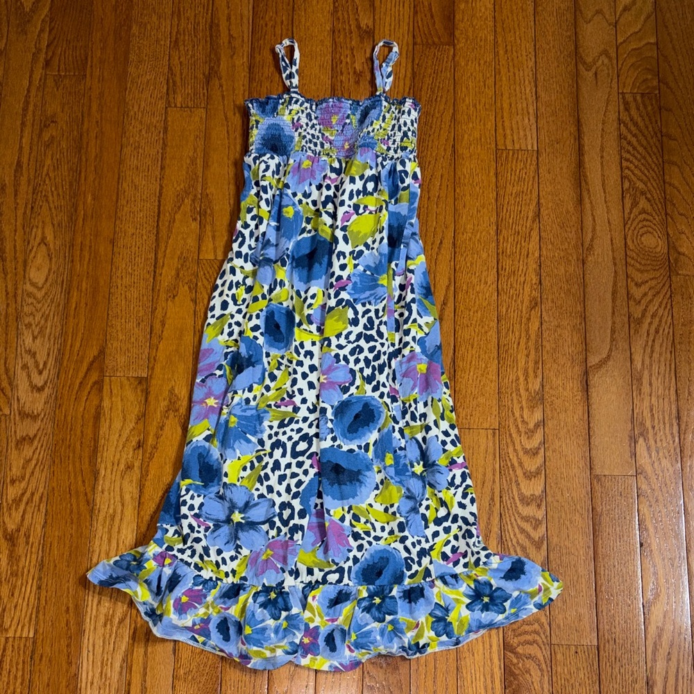 1989 Place Blue and Yellow Floral Kids Dress
